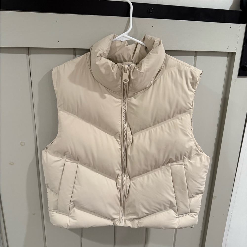 Zara Beige Puffer Vest